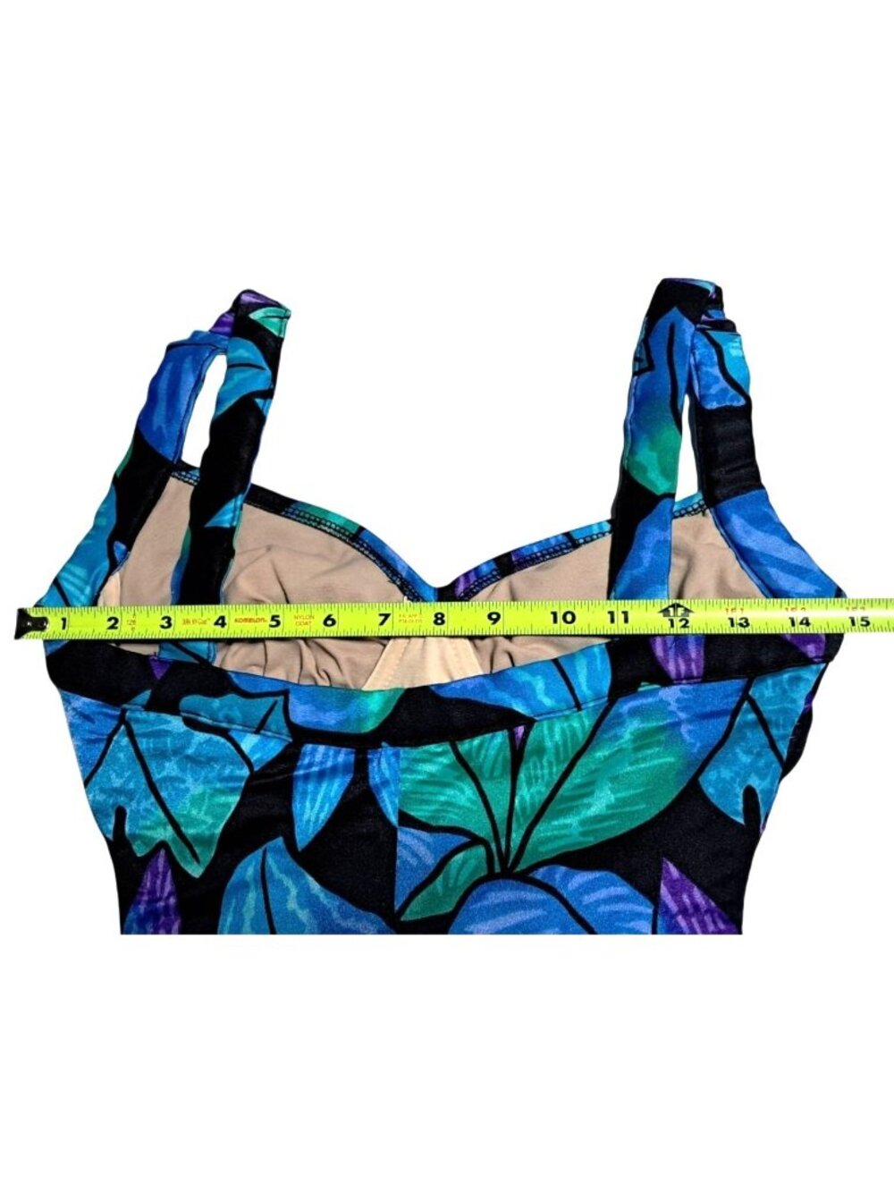 Slimsuit One Piece Swimsuit Womens‎ Size 12 Multicolor Nylon Spandex Made In USA - Picture 8 of 14